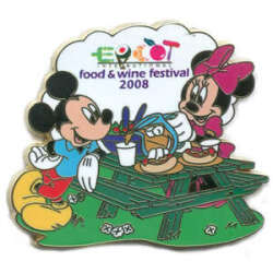 Mickey and Minnie at picnic table