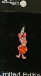 Click to view the Piglet in Native Headdress Carrying Pumpkin details