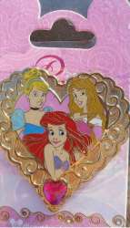 Heart Shaped Jewel - Cinderella, Aurora, Ariel