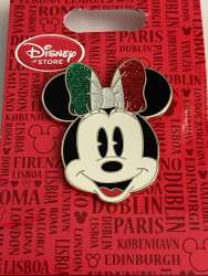 'European Disney Stores Exclusives - Minnie Mouse with Italian Flag Bow - DSUK'