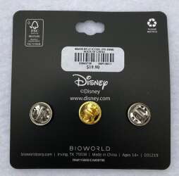 72557 - Bioworld - Beauty and the Beast 3 pin set - Belle - Disney Licensed alternate image