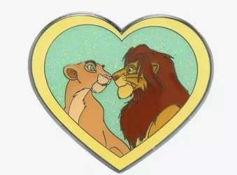 72605 - Hot Topic - Disney Animal Couples Mystery Collection - Simba and Nala in yellow heart - Loungefly alternate image