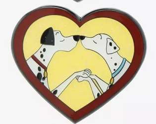 72606 - Hot Topic - Disney Animal Couples Mystery Collection - Pongo and Perdita in a red heart - Loungefly alternate image