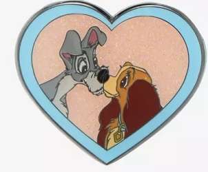 Hot Topic - Disney Animal Couples Mystery Collection - Lady and Tramp in a blue heart - LFLY