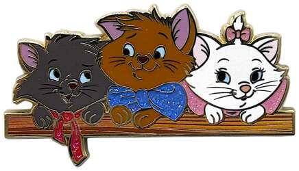 'The Aristocats - Berlioz Toulouse and Marie on a Wooden Ledge - ART'