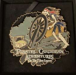 Adventures on the 7 Seas Lagoon - Skeleton steering the ship - WDW