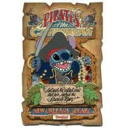 'Featured Artist Collection - Tyler Dumas - Disneyland Pirate's Of The Caribbean “A Pirate’s Life for Stitch” Pin - DLR'