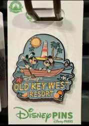 Disney&#039;s Old Key West Resort - Mickey and Minnie on Boat by Lighthouse - WDW