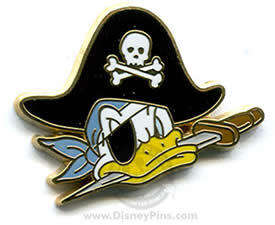 Pirate Donald with Dagger in Mouth