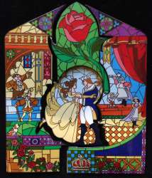 Click to view the Beauty and the Beast Puzzle Pin Stain Glass Window Set details