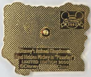 'Animal Kingdom Pin Trading Porch - Hidden Mickey Series - Minnie Mouse at Leopard Pizzafari Mural - WDW'