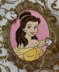 74480 - Fantasy Pin Series: Pins by Enchanted Queen Pins - Belle Portrait - Fantasy Unlicensed alternate image