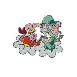'Alice in Wonderland - Mad Hatter and March Hare on daisies - DLP'