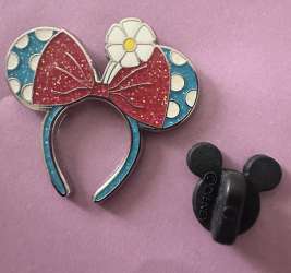 74871 - Polka Dot Minnie Mouse Ear Headband Booster Set - Blue and White Polka Dot Ears alternate image