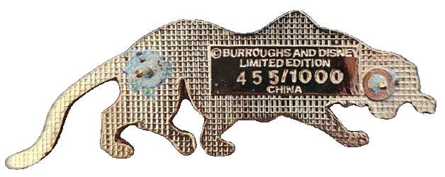 'Disney Catalog - Burroughs and Disney Tarzan Framed Pin Set - Sabor the Leopard ONLY - DSUS'