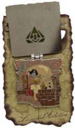 Disneyland Pirates of the Caribbean 50th Anniversary - Hinged Treaasure Chest Green Gem (Hairy Leg Pirate and Parrot) - DLR