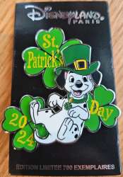 St. Patrick&#039;s Day - 2024 Dalmatian with Four-Leaf Clovers - DLP