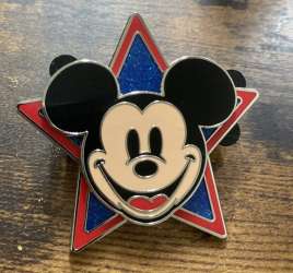 Mickey Mouse on Red and Blue Star