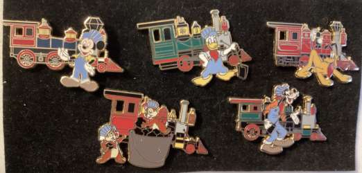 Disneyland Railroad 5 Pin Boxed Set