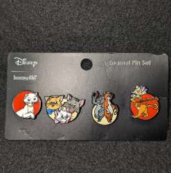 75547 - BoxLunch - Disney - Aristocats Circles Pin Set - Loungefly alternate image