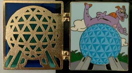 2010 Stained Glass Character Attractions Collection - Figment with Spaceship Earth - WDW