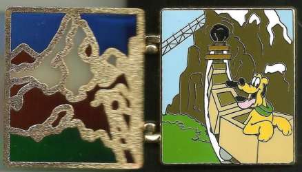 2010 Stained Glass Character Attractions Collection - Pluto with Expedition Everest - WDW