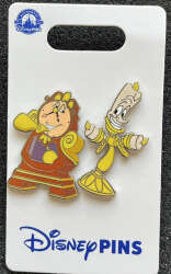 'Beauty and the Beast - Cogsworth and Lumiere Pin Set - MLT'