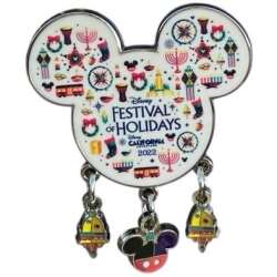 76190 - Disney Festival of Holidays - Mickey Head Icon with Dangles - Disneyland Resort alternate image