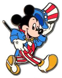 Mickey Mouse Dressed as Uncle Sam - Black Version