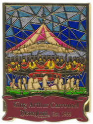 'Stained Glass - 2008 Pin of the Month - Cast Exclusive - King Arthur&#039;s Carrousel - DLR'