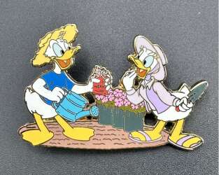 Donald and Daisy gardening