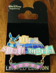 HKDL it&#039;s a small world Logo Dangle Series - Stitch - WDI
