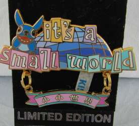 HKDL it&#039;s a small world Logo Dangle Series - Stitch - WDI