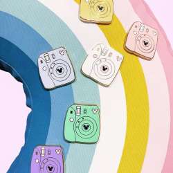 Fantasy Pin Series: Grape Soda Club - Instant Polaroid Camera Castle Slider - Pink - FSY