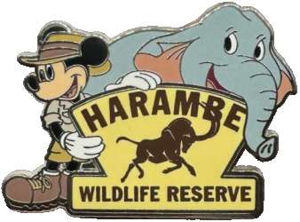 Click to view the Mickey and Elephant with Harambe Wildlife Reserve Sign details