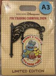 'Pin Trading Carnival 2024 - Pixar - Signposts - Bunny &amp; Ducky - HKDL'