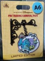 'Pin Trading Carnival 2024 - Pixar - Signposts - Mike &amp; Sulley - HKDL'