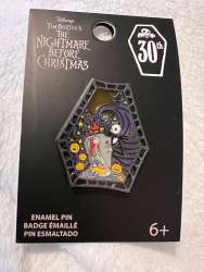 78294 - Nightmare Before Christmas 30th Anniversary - Jack & Sally Stained Glass - Loungefly alternate image