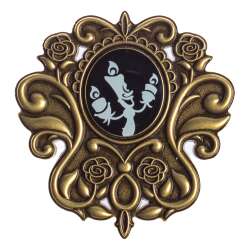 'Beauty and the Beast - Gold Frame Lumière Portrait - DLP'