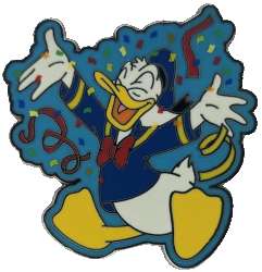 Celebrating 35 Magical Years Starter Lanyard Set - Donald Jumping with Confetti ONLY