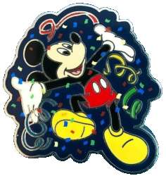 'Walt Disney World 35th Anniversary - Celebrating 35 Magical Years Starter Lanyard Set - Mickey Jumping with Confetti ONLY - WDW'