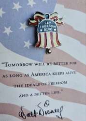 78573 - 9/11 Anniversary Commemorative Pins - Let Freedom Ring - US Flag Bell - Disney Store US alternate image