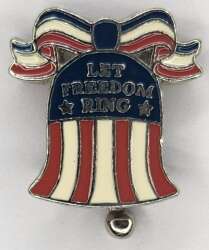 78573 - 9/11 Anniversary Commemorative Pins - Let Freedom Ring - US Flag Bell - Disney Store US alternate image