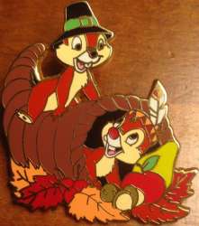 3132 - Holiday Pin Collection - Chip & Dale Cornucopia alternate image