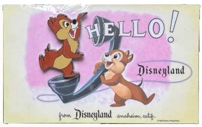 Chip and Dale with Telephone (Hello from Disneyland!)