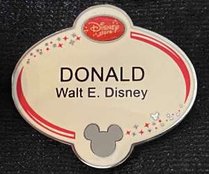 Disney Store Cast Lanyard Exclusive Name Tags - Donald