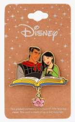 79686 - BoxLunch - Princess Reading Dangling Charm - Li Shang & Mulan - Disney Licensed alternate image