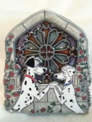 Window to the Magic Series - Pongo and Perdita in Front of Church Window - DLR
