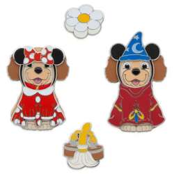 80613 - Pets Outfits - Beige Puppy with Sorcerer Mickey and Minnie Outfits alternate image