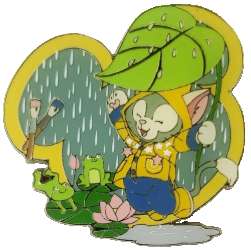 Gelatoni Jumping with Leaf Umbrella